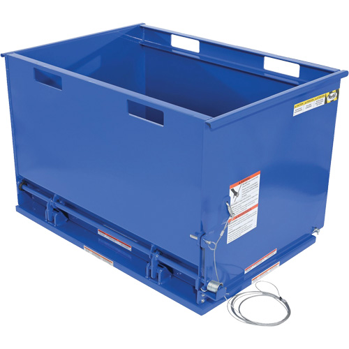 Drop Bottom Hopper, Steel, 1 cu.yd., Blue Helyx Safety & Industrial Supplies