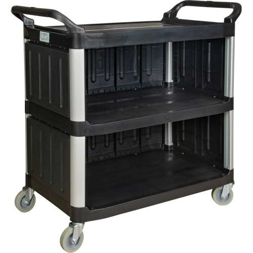 Utility Cart, 3 Tiers, 19-3/4" x 37-1/2" x 40-1/4", 250 lbs. Capacity Helyx Safety & Industrial Supplies