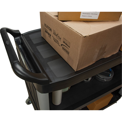 Utility Cart, 3 Tiers, 19-3/4" x 37-1/2" x 40-1/4", 250 lbs. Capacity Helyx Safety & Industrial Supplies