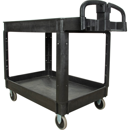 Chariot utilitaire, 2 tiers, 25-5/8" x 33-1/2" x 43-3/4", Capacit&eacute; 550 lb Helyx Safety & Industrial Supplies