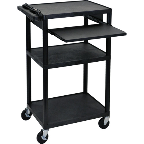 Chariot utilitaire &eacute;lectrique, 3 tiers, 24" x 42" x 18", Capacit&eacute; 300 lb Helyx Safety & Industrial Supplies