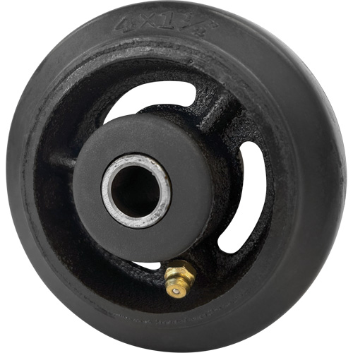 Roue en caoutchouc moul&eacute;, 4" (102 mm) dia. x 1-1/2" (38 mm) la, Capacit&eacute; de 350 lb (158 kg) Helyx Safety & Industrial Supplies