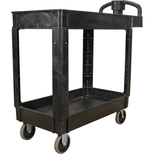 Utility Cart, 2 Tiers, 17-1/8" x 33-1/2" x 37-5/8", 550 lbs. Capacity Helyx Safety & Industrial Supplies