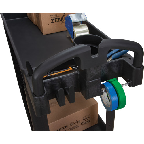 Utility Cart, 2 Tiers, 17-1/8" x 33-1/2" x 37-5/8", 550 lbs. Capacity Helyx Safety & Industrial Supplies