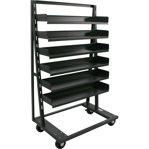 Single-Sided Heavy Duty A-Frame Cart with 6 Trays, 38" x 25" x 63", 2500 lbs. Capacity Helyx Safety & Industrial Supplies