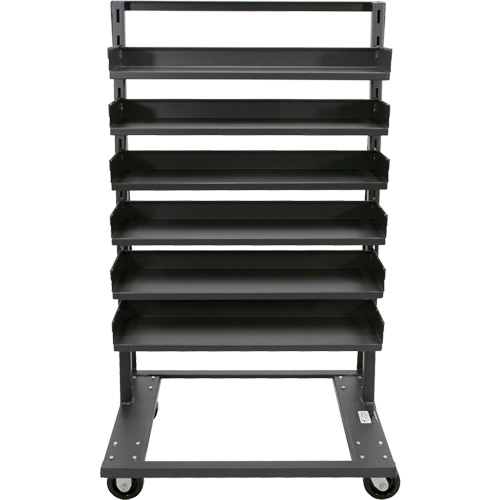 Single-Sided Heavy Duty A-Frame Cart with 6 Trays, 38" x 25" x 63", 2500 lbs. Capacity Helyx Safety & Industrial Supplies