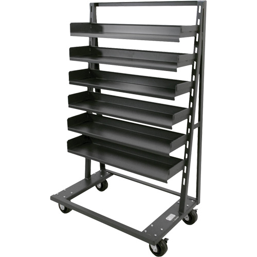 Single-Sided Heavy Duty A-Frame Cart with 6 Trays, 38" x 25" x 63", 2500 lbs. Capacity Helyx Safety & Industrial Supplies