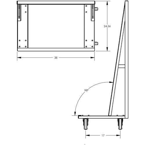 Single-Sided Heavy Duty A-Frame Cart with 6 Trays, 38" x 25" x 63", 2500 lbs. Capacity Helyx Safety & Industrial Supplies