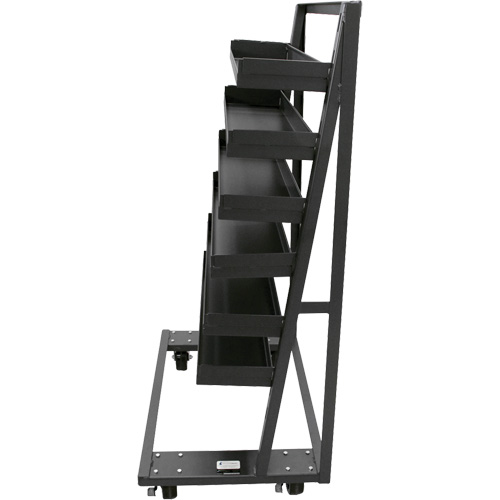 Single-Sided Heavy Duty A-Frame Cart with 6 Lipped Trays, 38" x 25" x 63", 2500 lbs. Capacity Helyx Safety & Industrial Supplies
