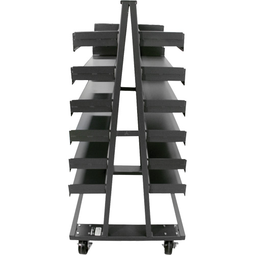 Double-Sided Heavy Duty A-Frame Cart with 12 Trays, 38" x 30" x 63", 2500 lbs. Capacity Helyx Safety & Industrial Supplies