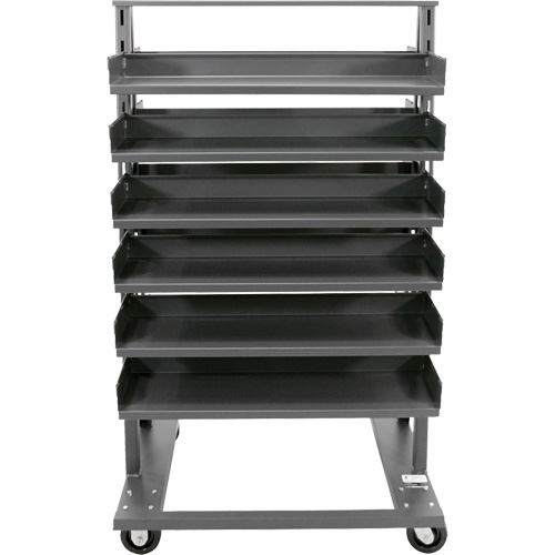 Double-Sided Heavy Duty A-Frame Cart with 12 Trays, 38" x 30" x 63", 2500 lbs. Capacity Helyx Safety & Industrial Supplies