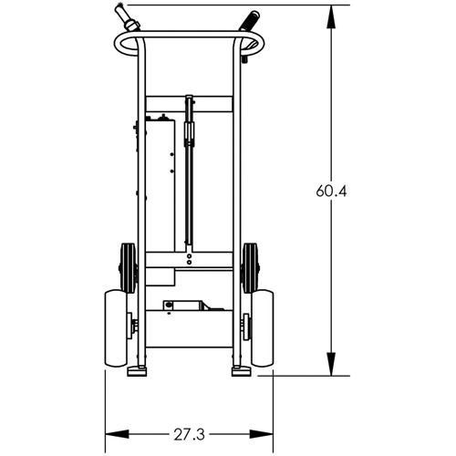 Powered Drum Hand Truck with Pneumatic Wheels Helyx Safety & Industrial Supplies