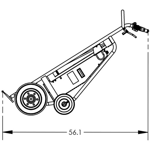 Powered Drum Hand Truck with Pneumatic Wheels Helyx Safety & Industrial Supplies