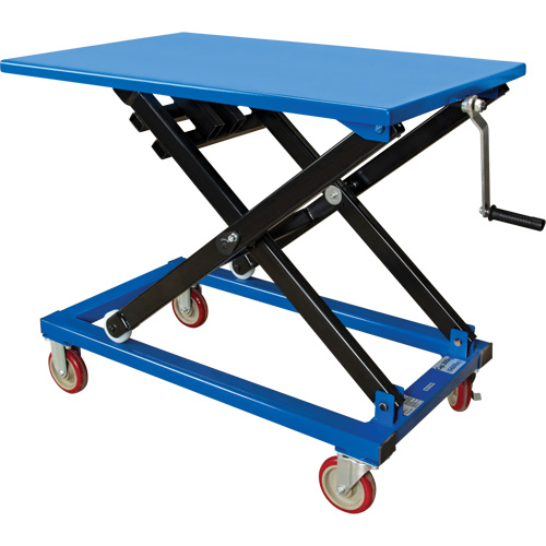 Manual Scissor Lift Table, 37-3/8" L x 23-5/8" W, Steel, 660 lbs. Capacity Helyx Safety & Industrial Supplies