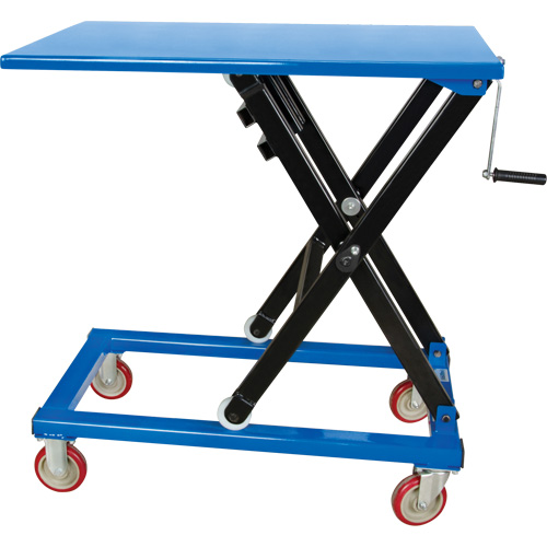 Manual Scissor Lift Table, 37-3/8" L x 23-5/8" W, Steel, 660 lbs. Capacity Helyx Safety & Industrial Supplies