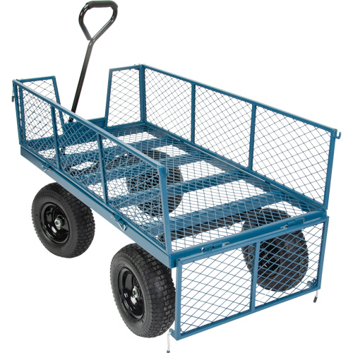 Wagon with Drop Sides, 24" W x 48" L, 800 lbs. Capacity Helyx Safety & Industrial Supplies