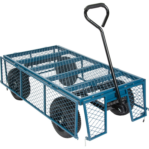 Wagon with Drop Sides, 24" W x 48" L, 800 lbs. Capacity Helyx Safety & Industrial Supplies