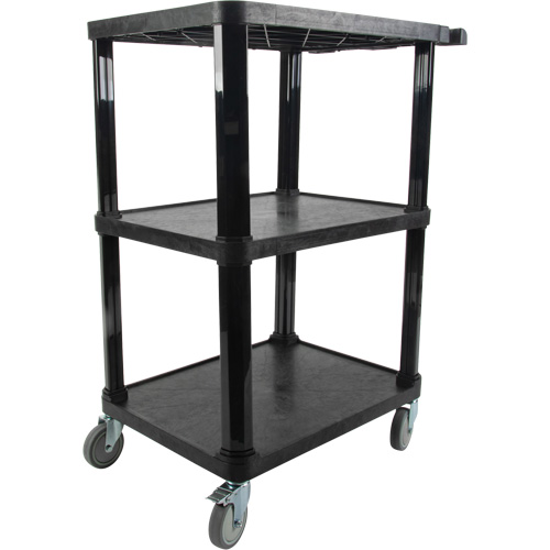 Chariot utilitaire avec tablette plate, 3 tiers, 18-1/8" x 37-3/8" x 27-3/4", Capacit&eacute; 330 lb Helyx Safety & Industrial Supplies