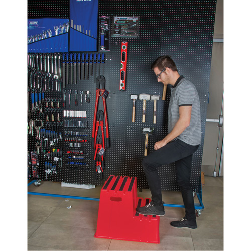 Escabeau industriel, 2 marches, 26" x 22-7/16" x Hauteur 19-11/16" Helyx Safety & Industrial Supplies