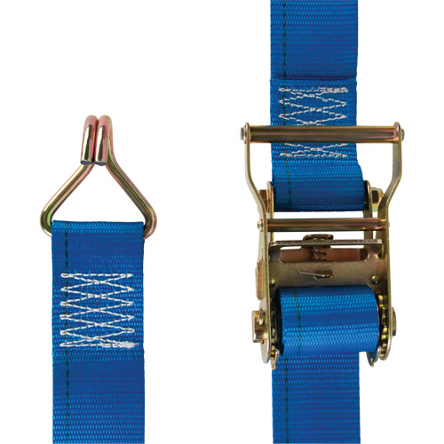 Tendeur d'arrimage utilitaire robuste, Crochet en J, 2" la x 20' lo, Charge d'utilisation 500 lb (227 kg) Helyx Safety & Industrial Supplies