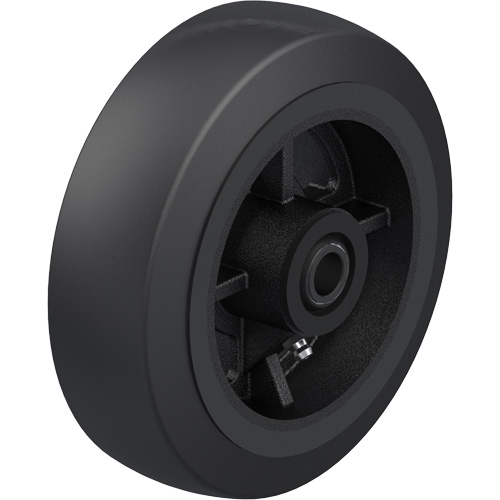 Roue en caoutchouc noir sur noyau en fonte Helyx Safety & Industrial Supplies