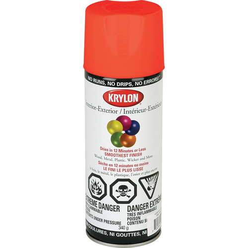 Fluorescent Spray Paint, Fluorescent Yellow/Orange, 11 oz., Aerosol Can Helyx Safety & Industrial Supplies