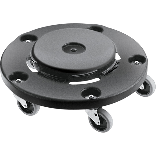 Brute&reg; Dolly, Polyethylene, Black, Fits: 20 - 55 US Gal. Helyx Safety & Industrial Supplies