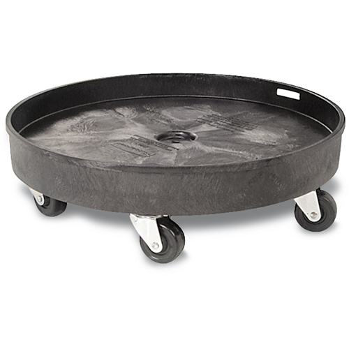 Waste Container Dolly, Polyethylene, Black Helyx Safety & Industrial Supplies