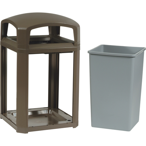 Landmark Series&reg; Classic Container Frame With Rigid Liner, Galvanized Steel, 35 US gal. Helyx Safety & Industrial Supplies