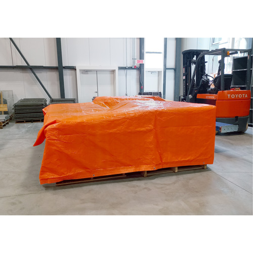 B&acirc;ches isol&eacute;es, Poly&eacute;thyl&egrave;ne, Orange, 20' x 12' x 8 mils Helyx Safety & Industrial Supplies
