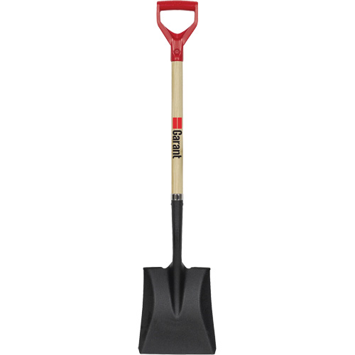 Square Point Shovel, Wood, Tempered Steel Blade, D-Grip Handle, 43-1/2" Long Helyx Safety & Industrial Supplies