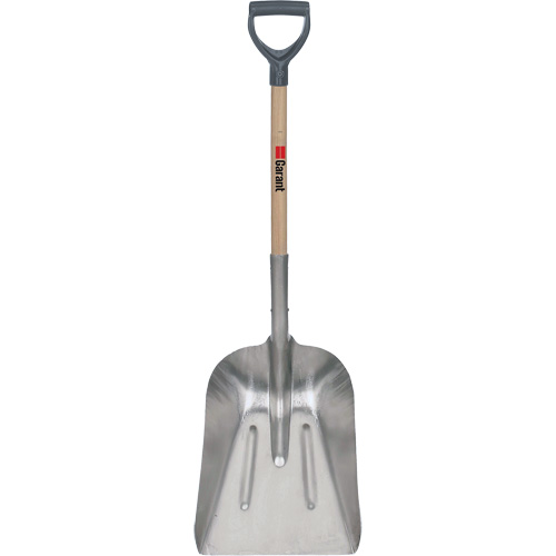 #8 Grain Scoop Shovel, Wood, Aluminum Blade, D-Grip Handle, 29" Length Helyx Safety & Industrial Supplies