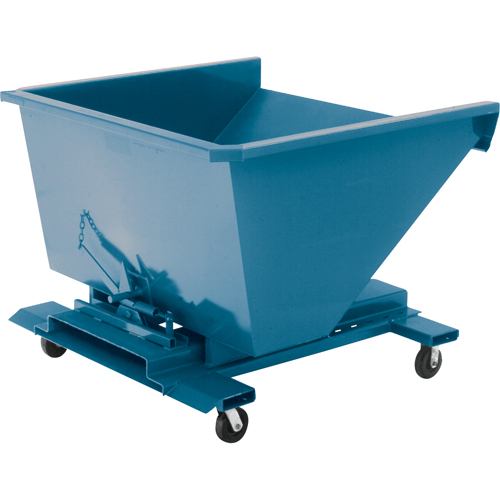Conteneur autobasculeur, Acier, 1-1/2 vg³, Bleu Helyx Safety & Industrial Supplies