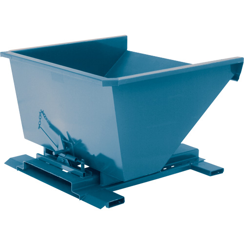 Self-Dumping Hopper, Steel, 3/4 cu.yd., Blue Helyx Safety & Industrial Supplies