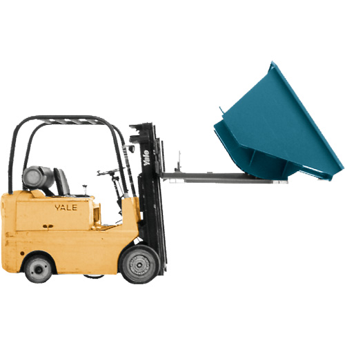 Self-Dumping Hopper, Steel, 3/4 cu.yd., Blue Helyx Safety & Industrial Supplies