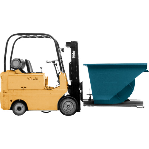 Self-Dumping Hopper, Steel, 3/4 cu.yd., Blue Helyx Safety & Industrial Supplies