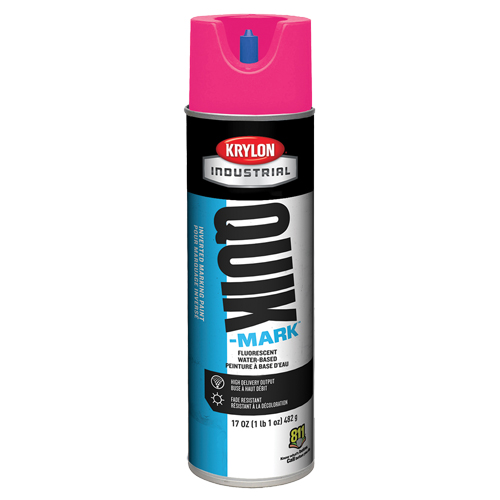 Industrial Quik-Mark Water-Based Inverted Marking Paint, 17 oz., Aerosol Can Helyx Safety & Industrial Supplies