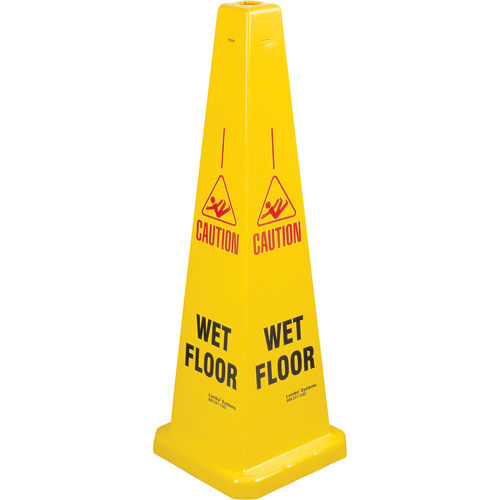 "Wet Floor" Lamba Traffic Cones, English with Pictogram Helyx Safety & Industrial Supplies