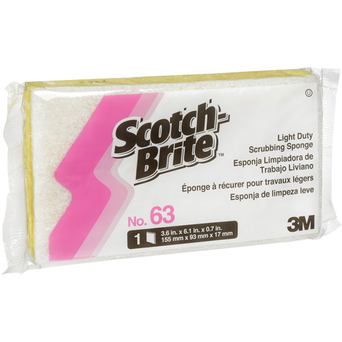 Scotch-Brite Light-Duty Scrub Sponge, Cellulose/Scrubbing, 3-1/2" W x 6" L Helyx Safety & Industrial Supplies