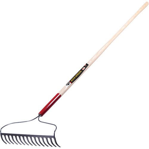 Pro Bow Rake, Wood Handle, 60" L, 16" Blade, 15 Tines Helyx Safety & Industrial Supplies