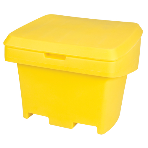 Heavy-Duty Outdoor Salt and Sand Storage Container, 30" x 24" x 24", 5.5 cu. Ft., Yellow Helyx Safety & Industrial Supplies