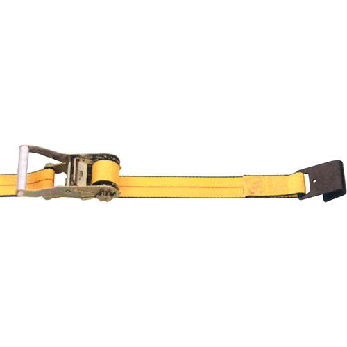 Ratchet Straps, Flat Hook, 2" W x 30' L, 3335 lbs. (1513 kg) Working Load Limit Helyx Safety & Industrial Supplies