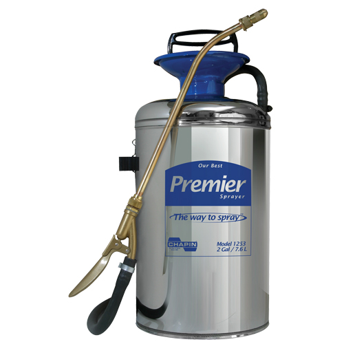 Vaporisateur professionnel s&eacute;rie premi&egrave;re qualit&eacute;, 2 gal. (7,6 L), Acier inoxydable, Lance de 12" Helyx Safety & Industrial Supplies