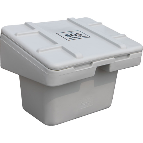 Salt Sand Container SOS, With Hasp, 30" x 24" x 24", 5.5 cu. Ft., Grey Helyx Safety & Industrial Supplies