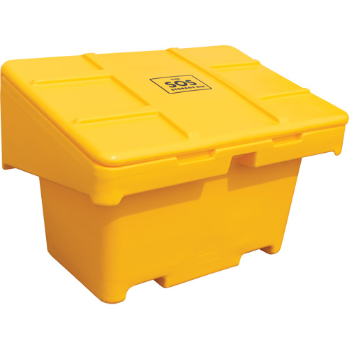 Salt Sand Container SOS, With Hasp, 42" x 29" x 30", 11 cu. Ft., Yellow Helyx Safety & Industrial Supplies