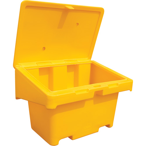 Salt Sand Container SOS, With Hasp, 42" x 29" x 30", 11 cu. Ft., Yellow Helyx Safety & Industrial Supplies