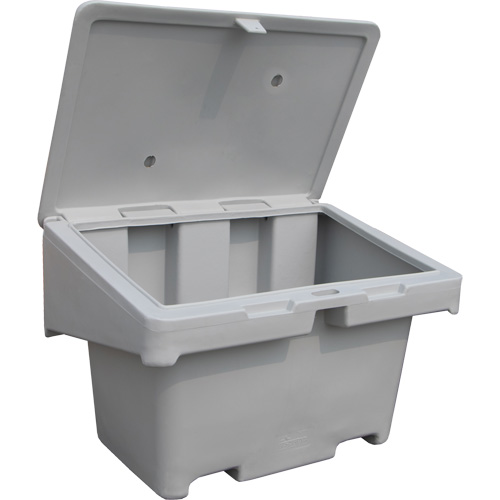 Salt Sand Container SOS, With Hasp, 42" x 29" x 30", 11 cu. Ft., Grey Helyx Safety & Industrial Supplies