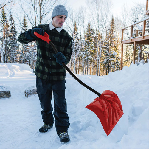 Yukon Snow Shovel, Polypropylene Blade, 18" Wide, Ergonomic D-Grip Handle Helyx Safety & Industrial Supplies