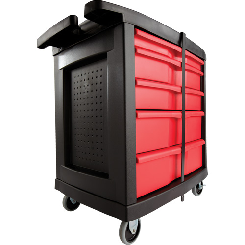 Poste de travail mobile &agrave; 5 tiroirs, Plastique Surface Helyx Safety & Industrial Supplies