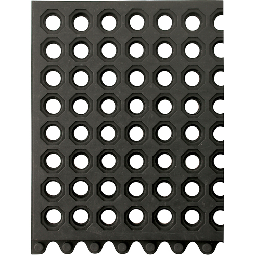 Tapis 24/Seven, Caoutchouc, 3' la c, 3' lo, 5/8" &eacute;paisseur, Noir Helyx Safety & Industrial Supplies